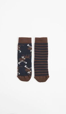Happy People Heren / Jongens kousen: Bruin, antislip vanaf 2 jaar