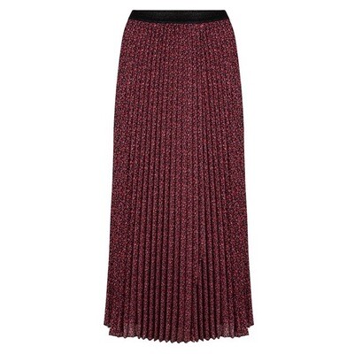 Esqualo Rok: Plissé lange rok, Red Flower
