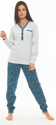 Gary Dames pyjama: Interlock, warme katoen