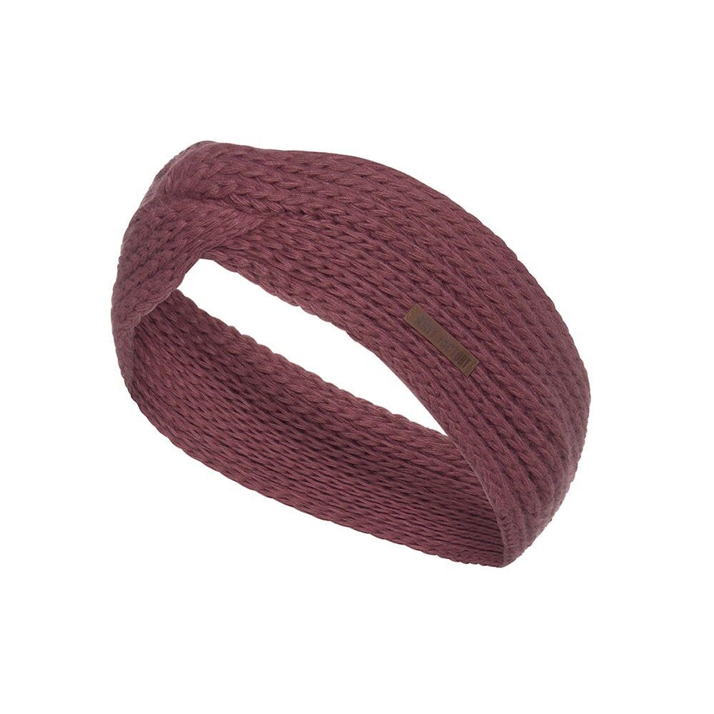 Knit Factory Haarband: 4 kleuren, Beige - Zwart- Stone Red - Taupe, Kleur: Stone Red