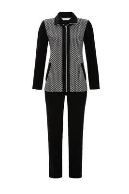 Ringella Dames Homewear: Zwart, met rits