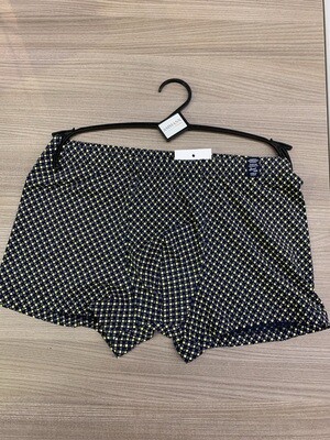 Ammann Herenboxershort: Retro Short, Blauw met geel bedrukking
