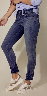 Para Mi Jeans Broek: Meya Embroidery, Pform Denim, Medium Stone L28