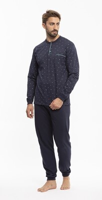 Gary Heren Pyjama: Katoen, Ronde hals