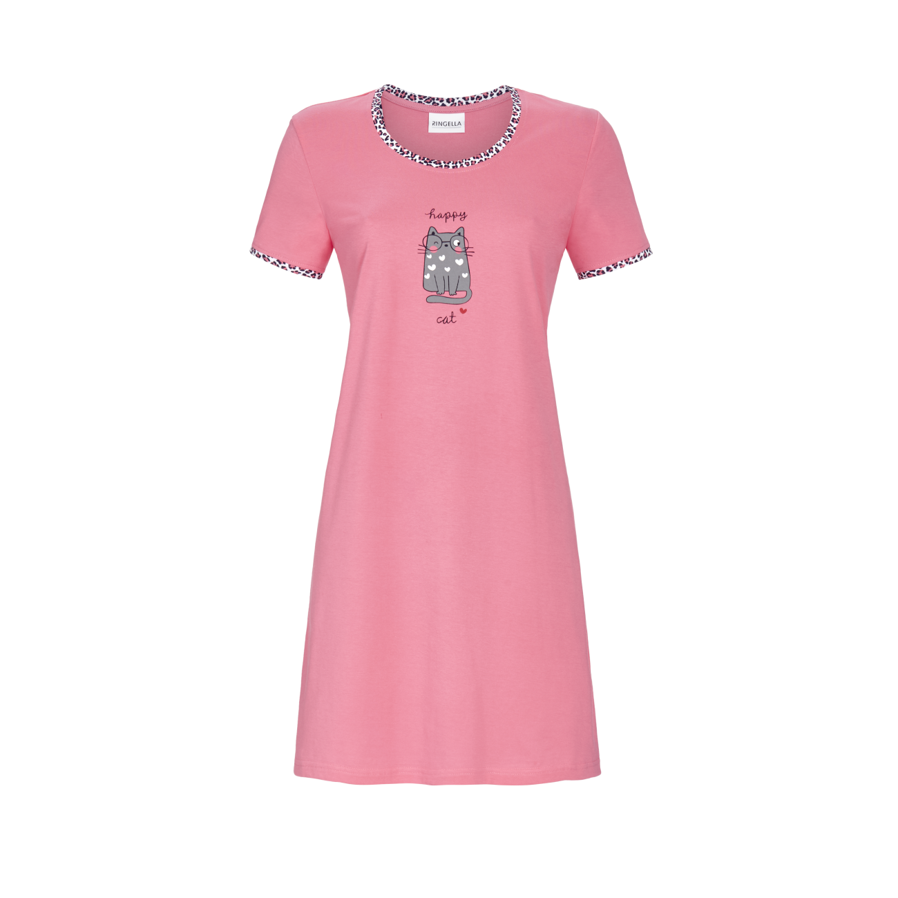 Ringella Dames nachthemd: Korte mouw, roze
