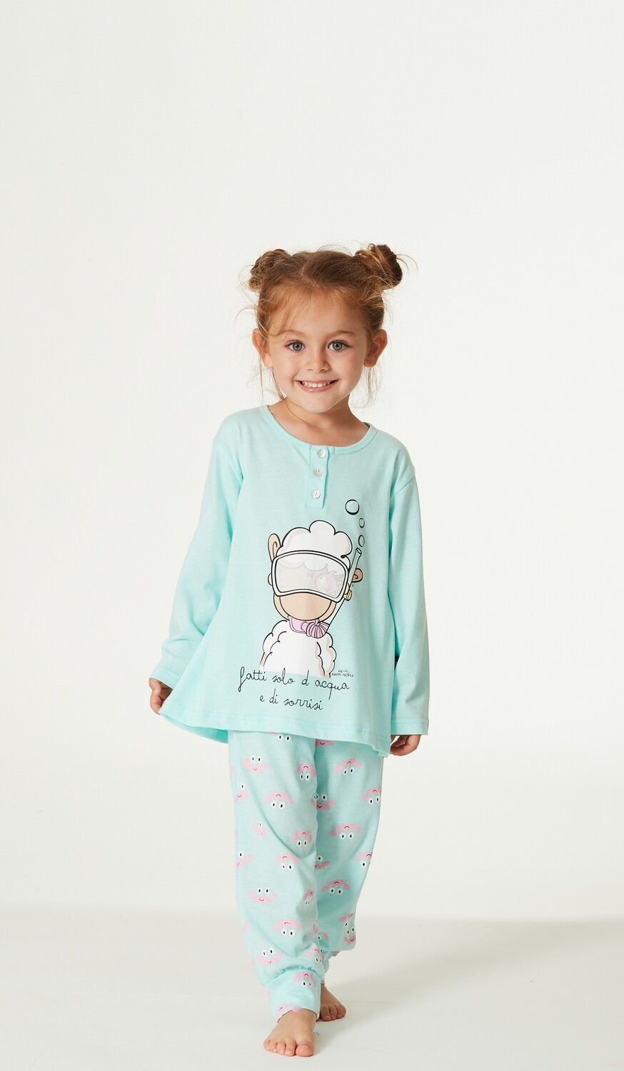 Happy People Meisjes Pyjama: 100% Katoen, Groen