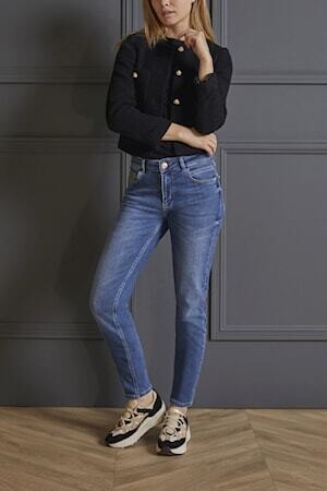 Para Mi Broek: Jill, vintage denim, L30 Used Air blue