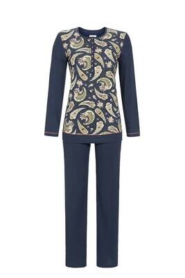 Ringella Dames Pyjama: Blauwe print tot maat 52