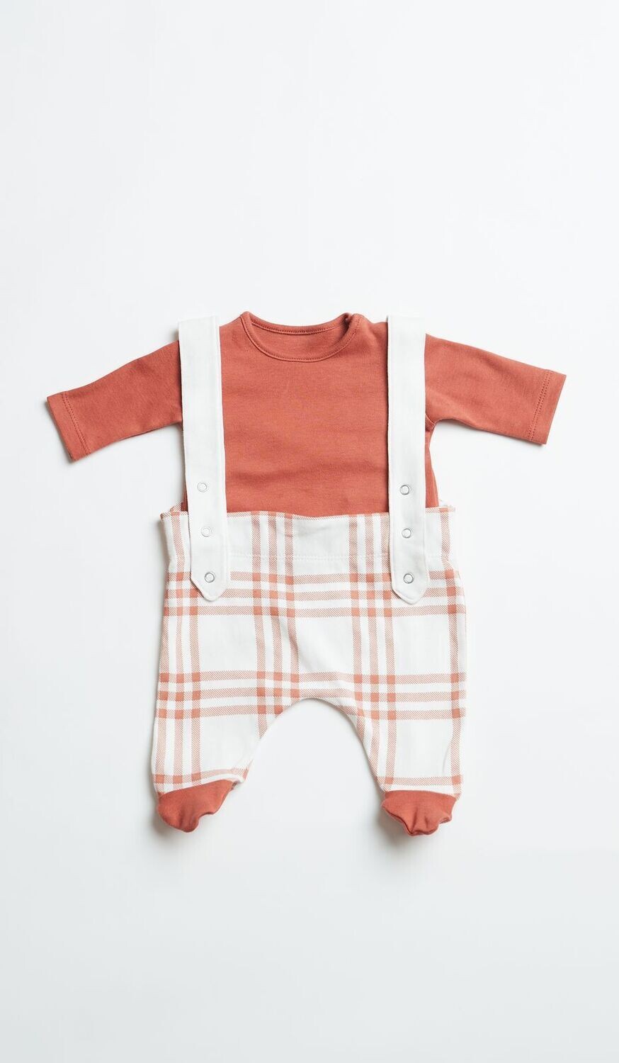 Happy People Pyjama Baby: Orange carree, interlock