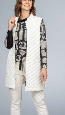See you Body warmer, Off white, matlasse