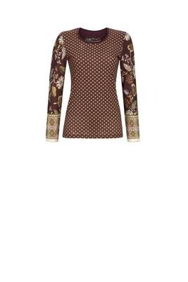 Ringella Dames pyjama Bloomy: Bordeaux 100% Katoen