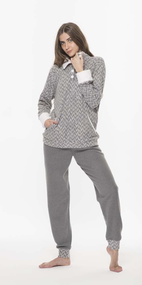 Gary Dames Pyjama / Homewear: Punto milano kwaliteit, Warm