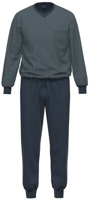 Ammann Pyjama heren: 100% Katoen, V hals tot 6XL