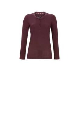 Ringella Bloomy dames pyjama: Effen shirt, geprinte broek