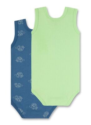 Sanetta Jongens romper: mouwloos, duopack