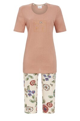 Ringella Dames Pyjama: Tencel, korte mouw / capri broek