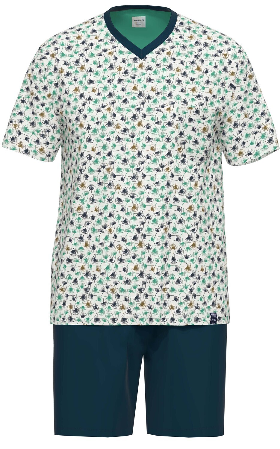 Ammann Heren Pyjama: Korte mouw, short; tot 4XL