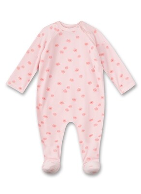 Sanetta pyjama baby meisjes: overall, Velours, met voetjes