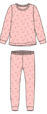 Sanetta Meisjes pyjama: Roze met bloemetjes, velours