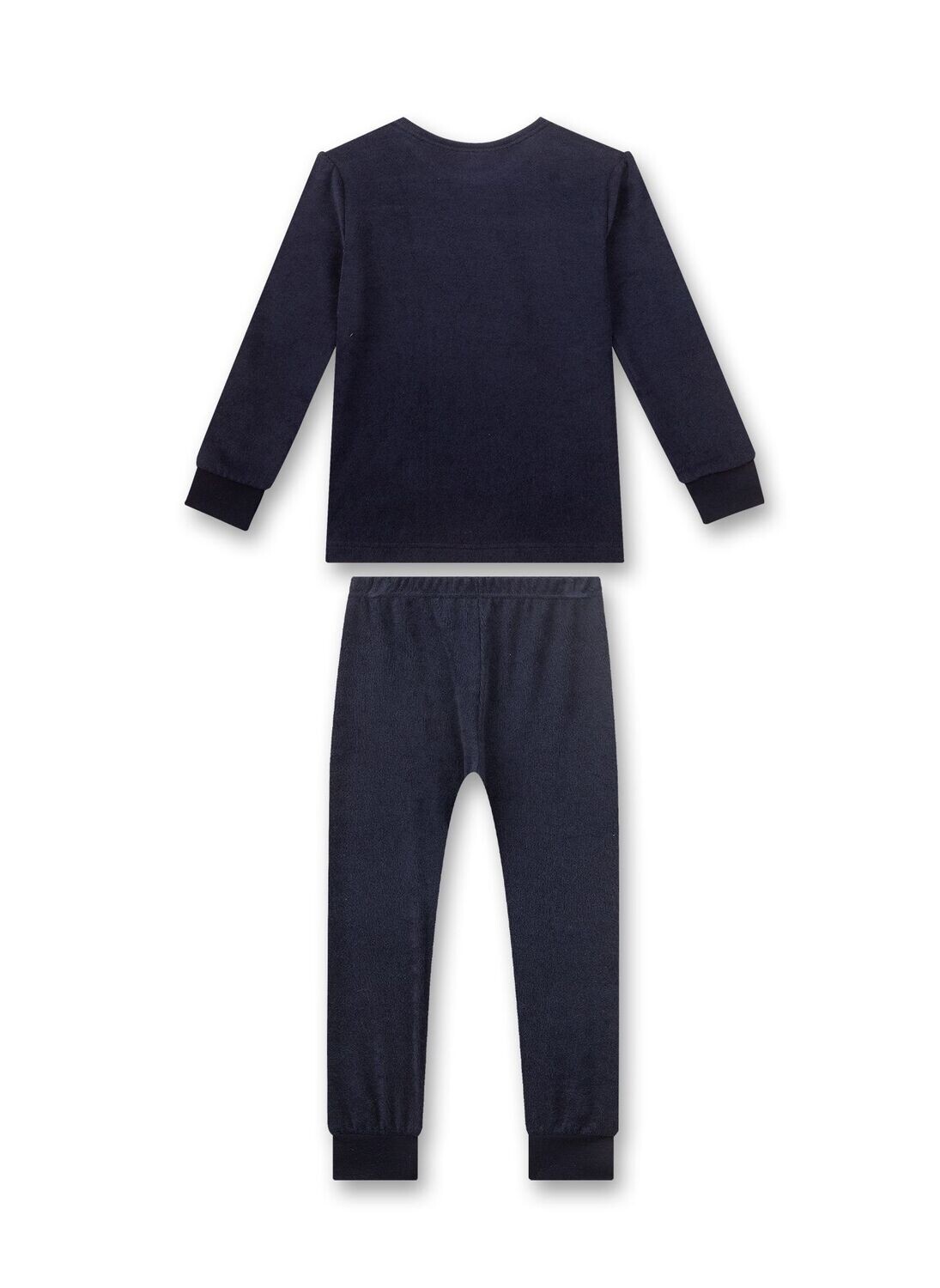 Sanetta meisjes Pyjama: Velours, Donker Blauw