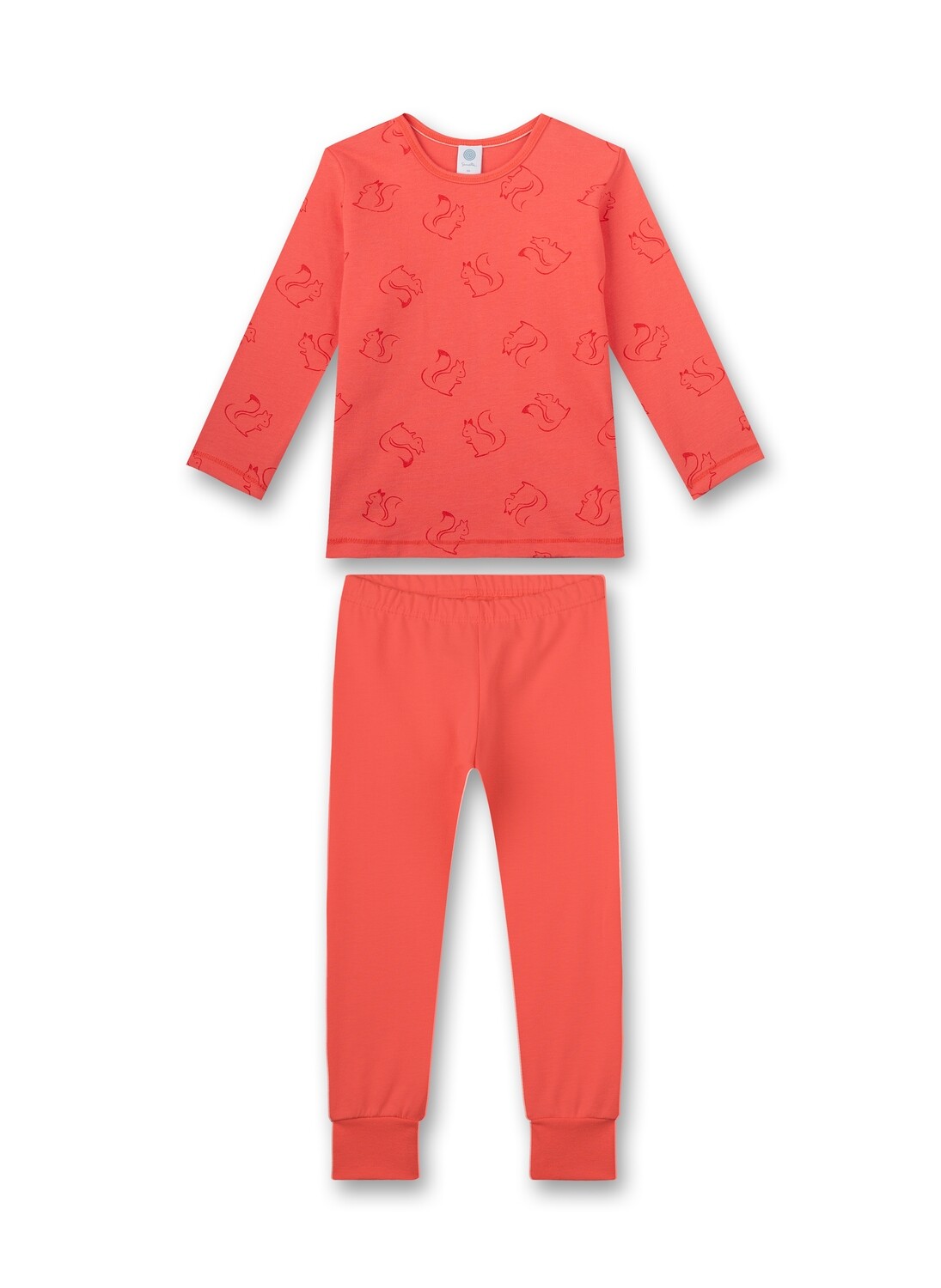 Sanetta pyjama meisjes: Eekhoorn motief, 100% katoen