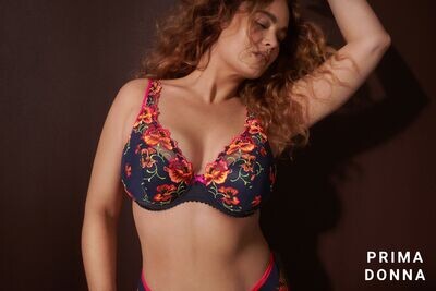 Prima Donna bh: Devdaha, Velvet blue, Plunge Bh Halve Mousse Cups, europese maten