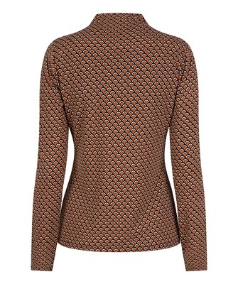 Esqualo sous pull: geprint, zwart / oranje