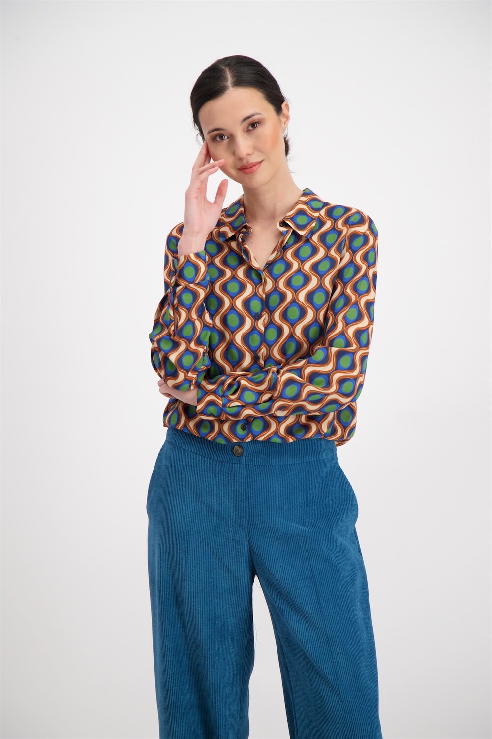 Signe Nature Bloes: Lange mouw, multi color,