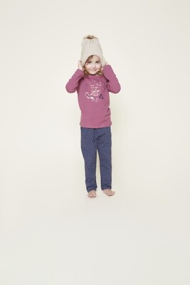 Charlie Choe Pyjama Meisjes: Cassis kleur, 100% katoen