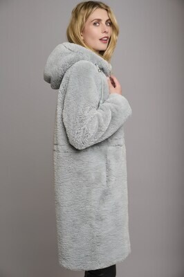 Rino &amp; Pelle Teddy Jas: Blue Haze, met kap