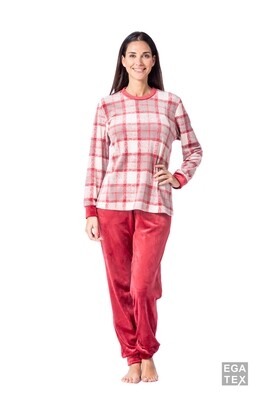 Egatex Dames pyjama: Velours, tot 3XL