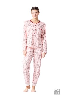 Egatex Dames pyjama: Interlock, tot 3 XL