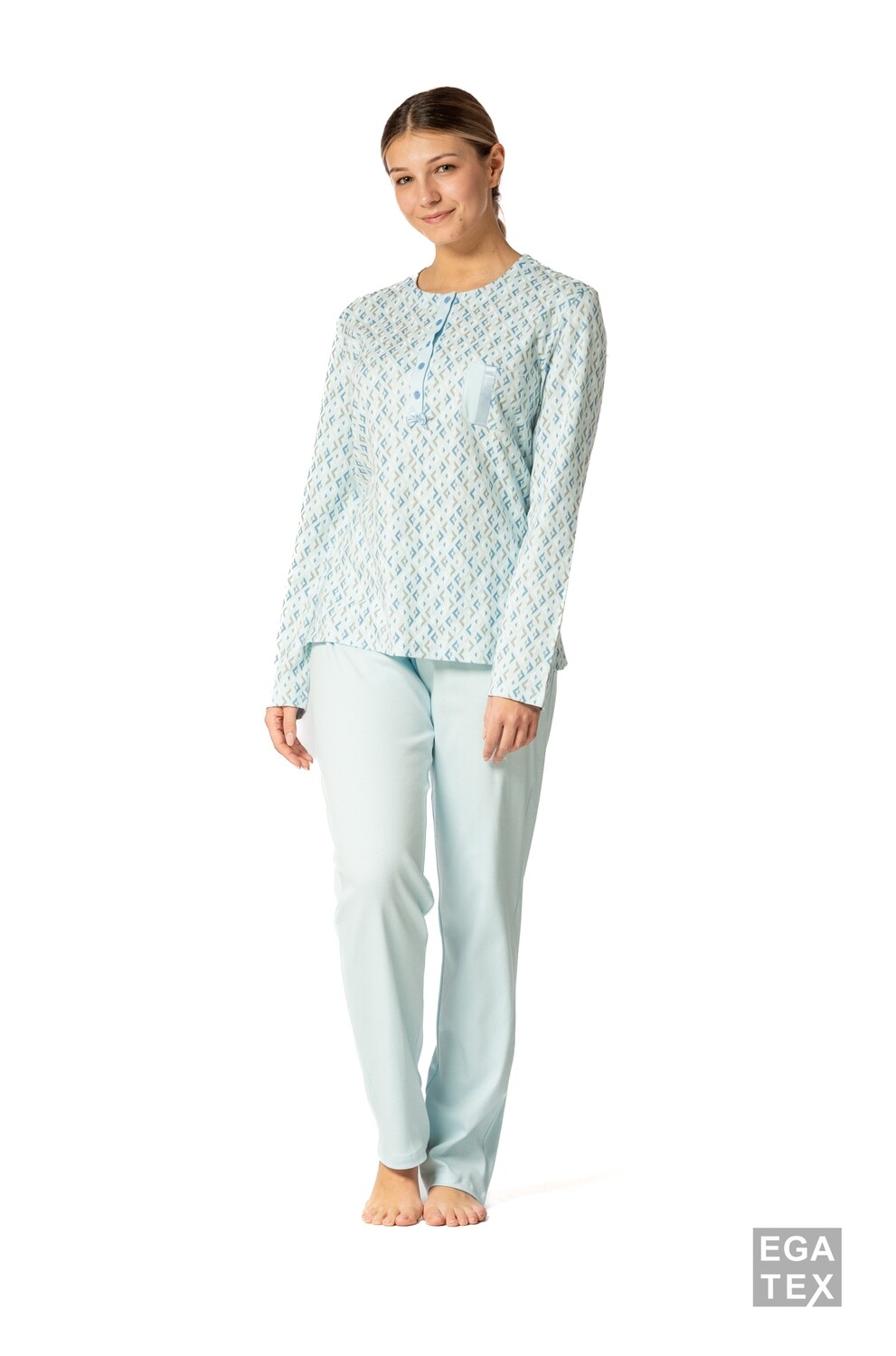 Egatex Dames pyjama: Interlock, Ecru