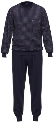 Ammann Heren pyjama: Blauw, tot 6XL