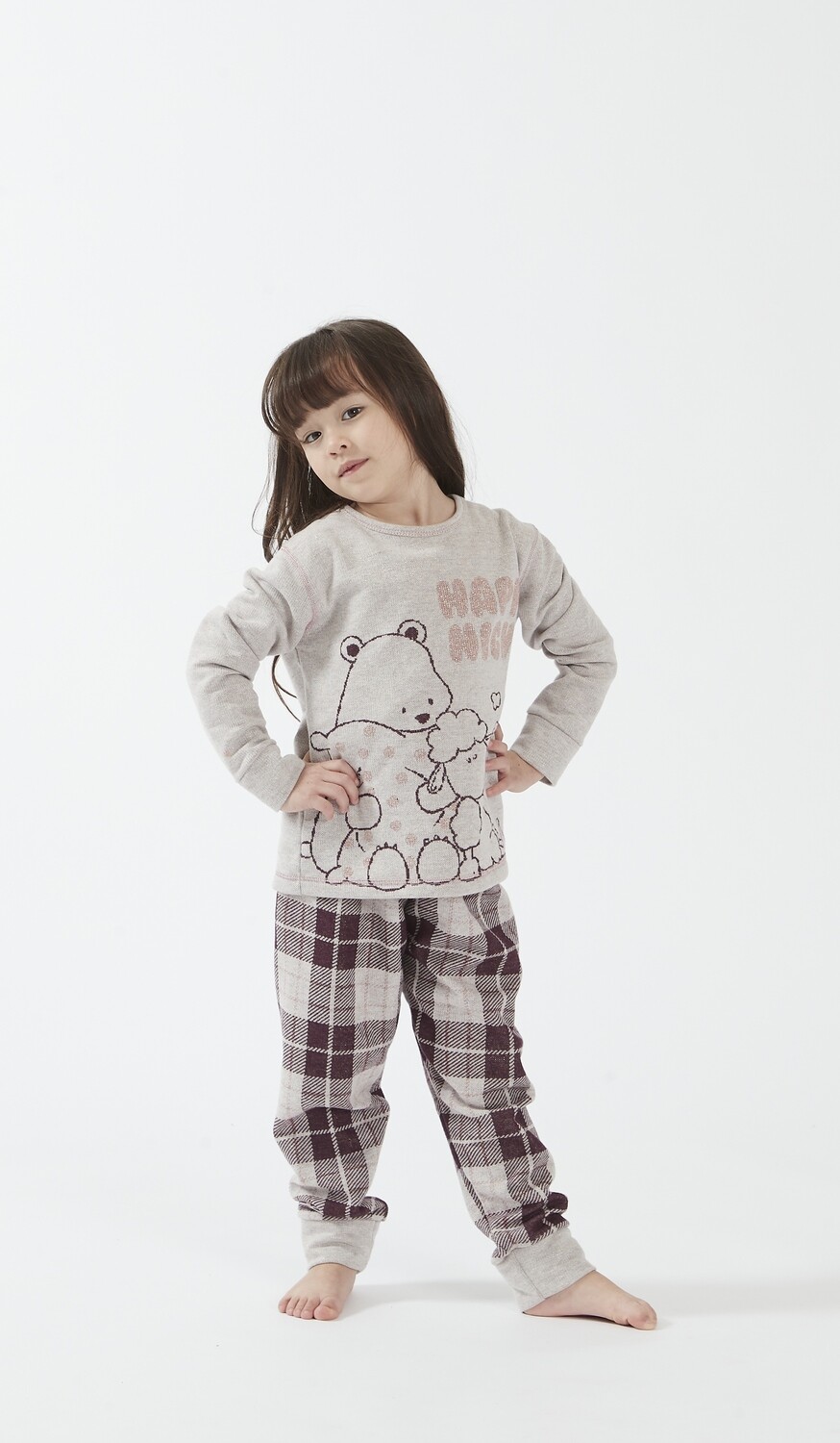 Happy People Pyjama meisjes: Punto Milano ( Warm )Bordeau