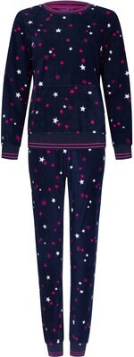 Pastunette Rebelle Dames pyjama: Fleece, Sterren motief