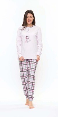 Gary Dames Pyjama: Interlock, roze tinten