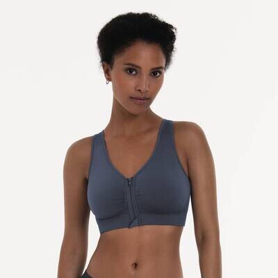 Anita BH top met voorsluiting, rits: Lynn, Sky Grey