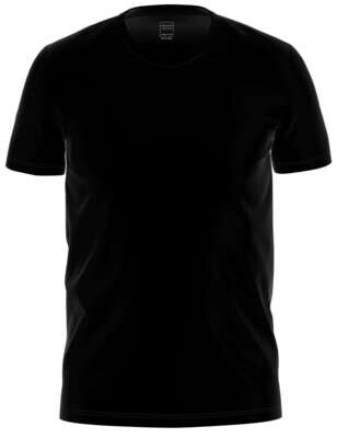 Ammann Heren onderhemd: Gots Shirt 1/2 mouw, Ronde hals, Korte mouw, Wit / zwart of grijs