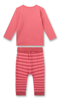 Sanetta Meisjes pyjama: Roze, poesmotief, 100% katoen, vanaf 9maanden