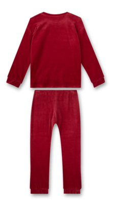 Sanetta Meisjes pyjama: Bordeau, velours