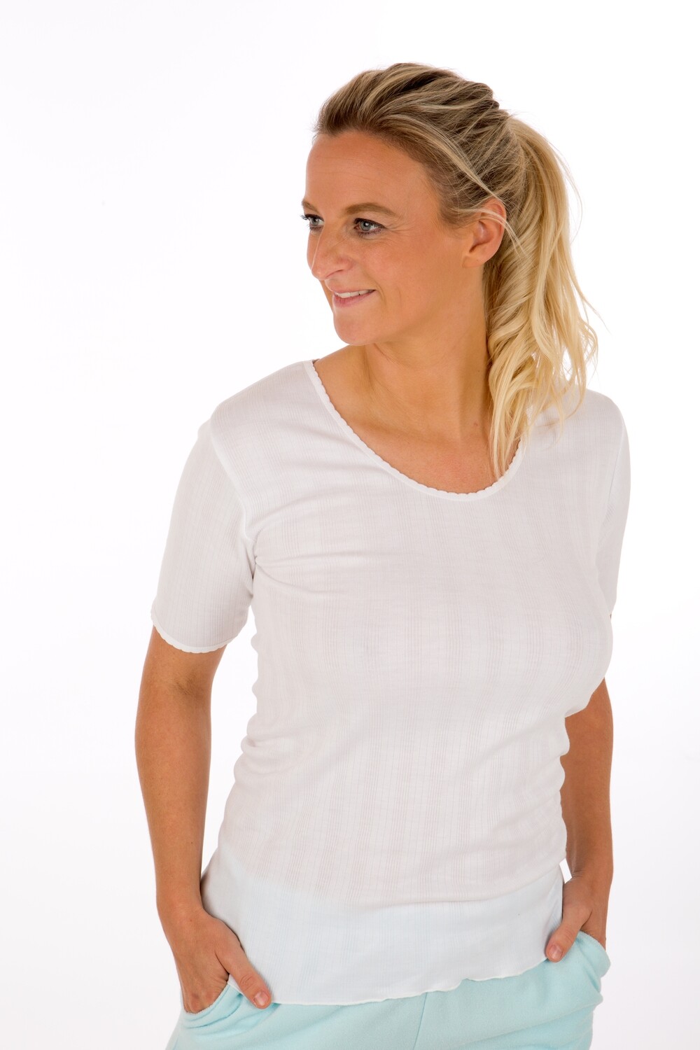 Perlina Dames onderhemd: Thermisch, ZWART of wit