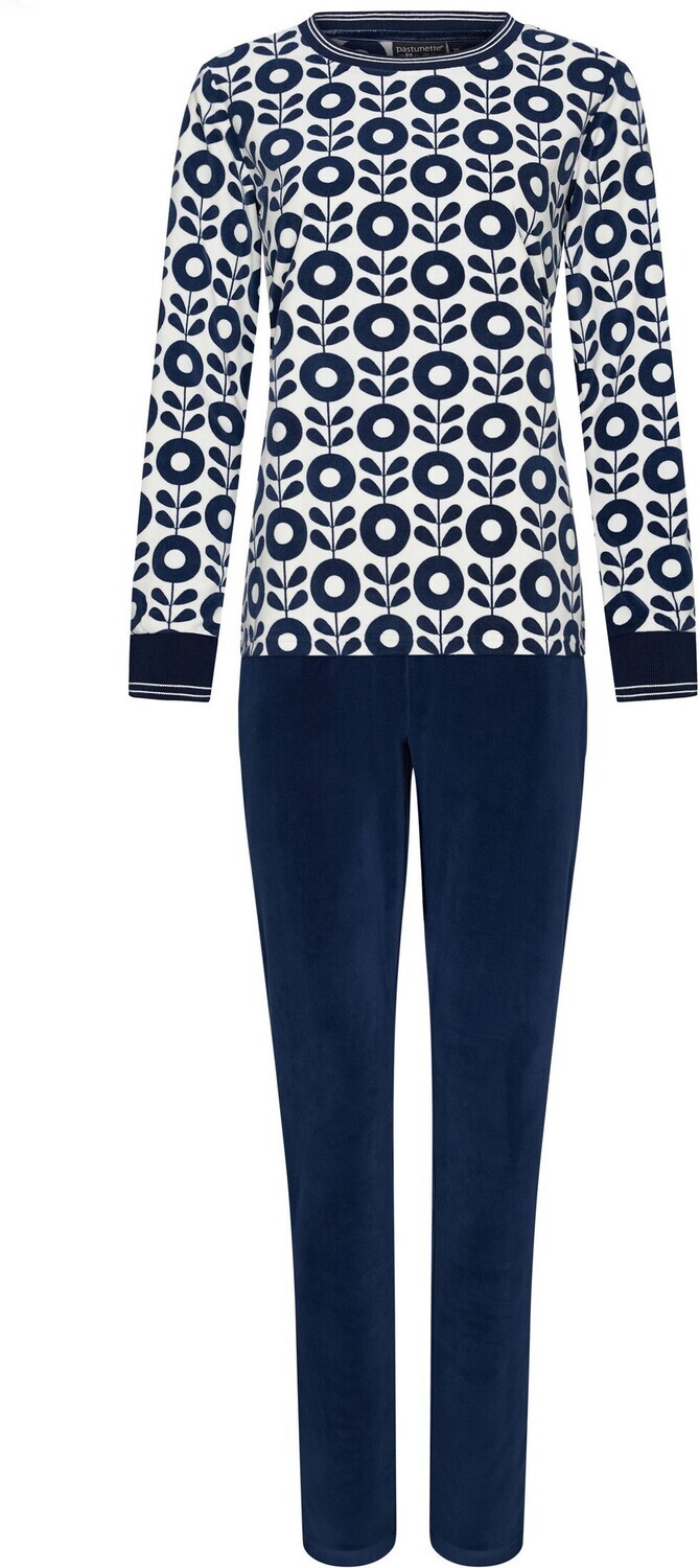Pastunette Pyjama: Fleece, blauw bedrukking