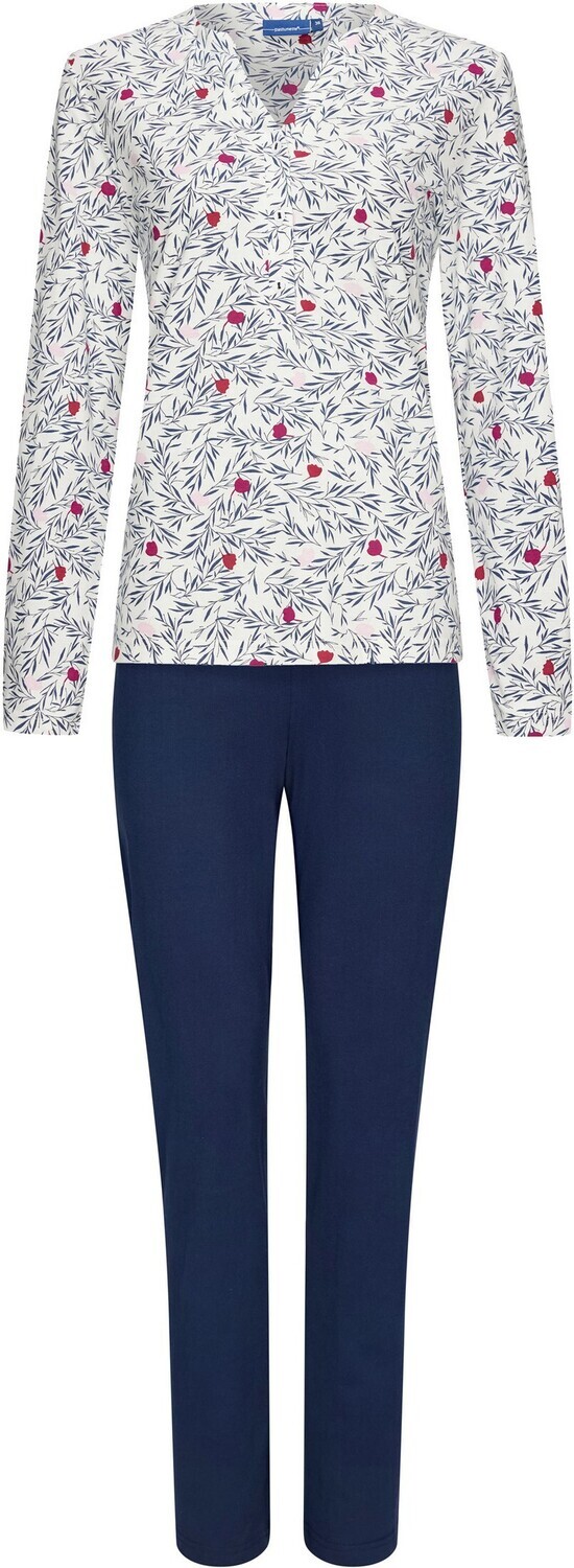Pastunette Dames pyjama: blauw, 100% katoen