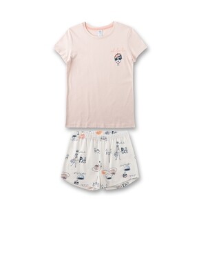 Sanetta meisjes pyjama: Korte mouw / short, olala