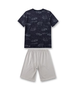 Sanetta Jongens Pyjama: auto's, korte mouw / short