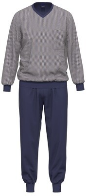 Ammann Heren Pyjama: Lange mouw / broek, V hals