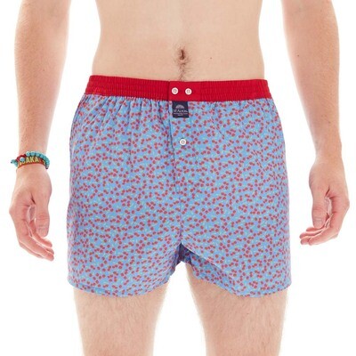 MC Alson Boxershort Heren: Kersen, los model, ingewerkte slip