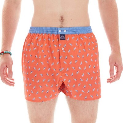 MC Alson Boxershort Heren: Zeilen, los model, ingewerkte slip