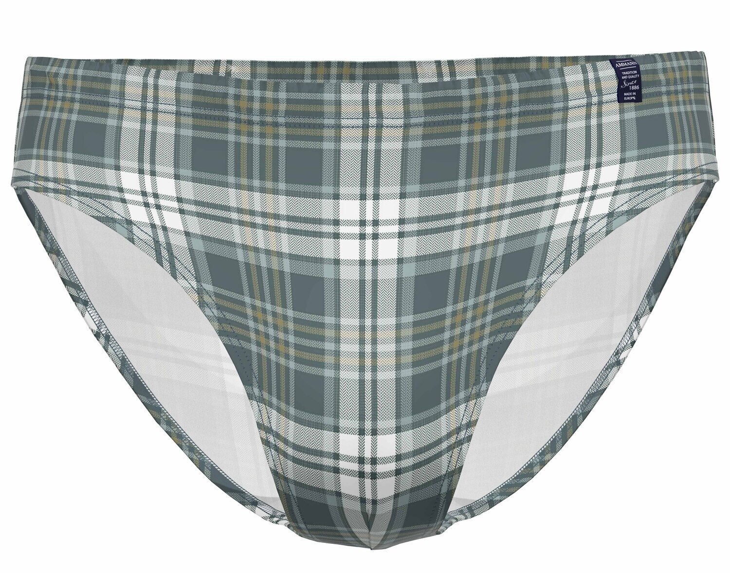 Ammann Heren Slip: retro short, blauwe carree
